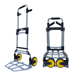 TRUTZHOLM XL taitettava nokkakärry 150 kg teleskooppikahva 115 cm alumiininen lastauspinta