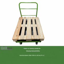 TRUTZHOLM-tasokärry 500 kg, 119 x 59 cm, vihreä