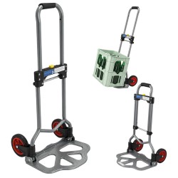 Kokoontaitettava nokkakärry korkeussäädettävä 60 kg teräs ja alumiini