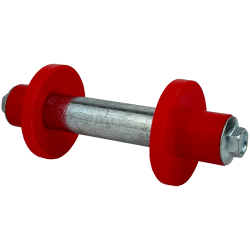 Kottikärryn pyörä 4.80/4.00-8, 390 x 95 mm, 4PR, punainen metallivanne, akseli, 200 kg