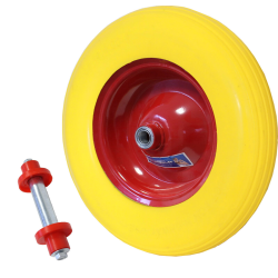 Kottikärryn puhkeamaton pyörä 4 80 4 00 8 PU vaahto 400 mm akseli 200 kg