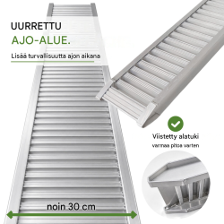 TRUTZHOLM 2 kpl alumiiniset ajosillat, 200 cm, 2000 kg, autoille ja koneille