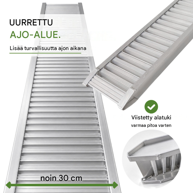 TRUTZHOLM 2 kpl alumiiniset ajosillat, 200 cm, 2000 kg, autoille ja koneille