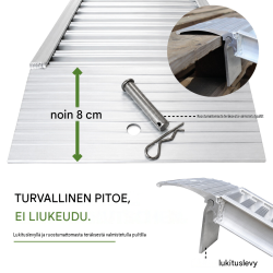 TRUTZHOLM 2 kpl alumiiniset ajosillat, 200 cm, 2000 kg, autoille ja koneille