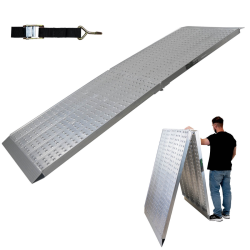 TRUTZHOLM alumiiniramppi 300 x 70 cm kokoontaitettava 400 kg harmaa