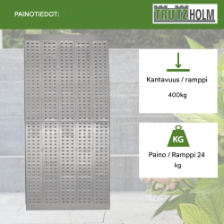 TRUTZHOLM alumiiniramppi 300 x 70 cm, kokoontaitettava, 400 kg, harmaa