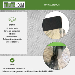TRUTZHOLM kynnysramppi, 250 kg, aluminium, harmaa, enintään 12 cm