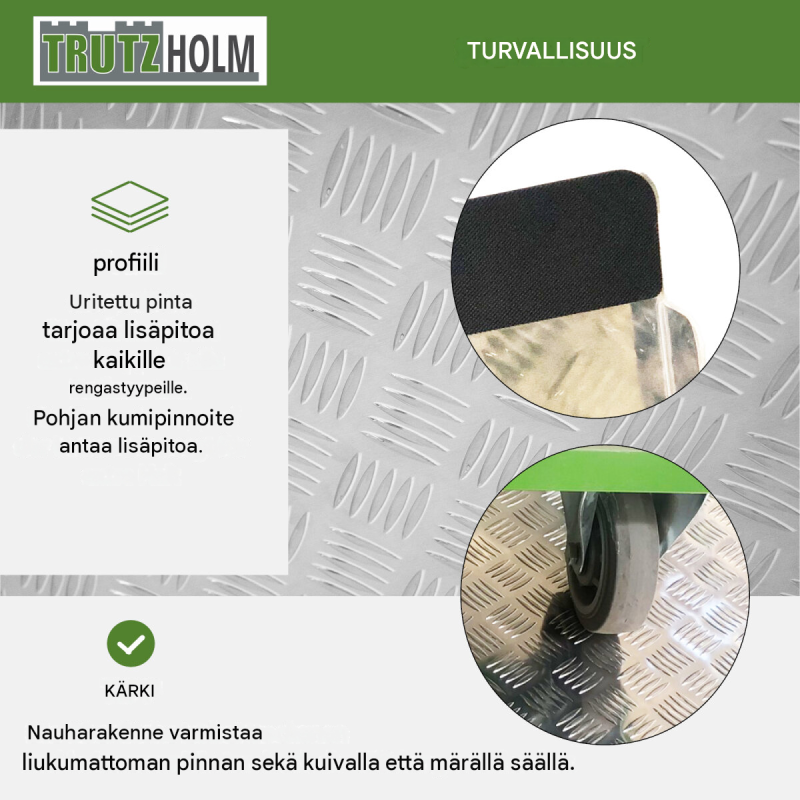 TRUTZHOLM kynnysramppi, 250 kg, aluminium, harmaa, enintään 12 cm