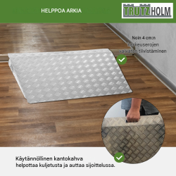 TRUTZHOLM kynnysramppi, 250 kg, aluminium, harmaa, enintään 12 cm