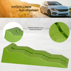 TRUTZHOLM-ajokiilat 2 kpl, 5 t, 60 x 20 x 12 cm, muovi, 3 korkeutta