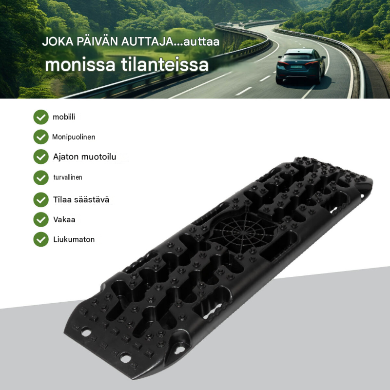 Ajoluiska 2 kpl, musta, 106 x 31 x 6 cm, 5 t, muovi