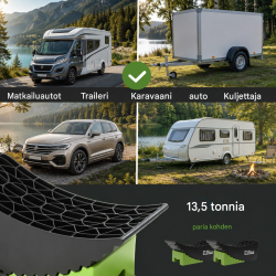 TRUTZHOLM ajokiilat 2 kpl, 13,5 t, kaksiosaiset, alusmatot ja säilytyslaukku