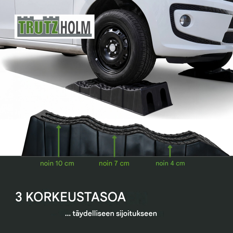 TRUTZHOLM-ajokiilat 2 kpl, 3 korkeutta, 3,5 t, 60 x 21 x 12 cm