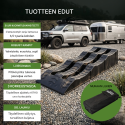 TRUTZHOLM-ajokiilat 2 kpl, 3 korkeutta, 3,5 t, 60 x 21 x 12 cm