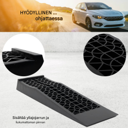 TRUTZHOLM-autorampit 2 kpl, extralatta, 5 000 kg, musta, 70 × 20 × 8 cm