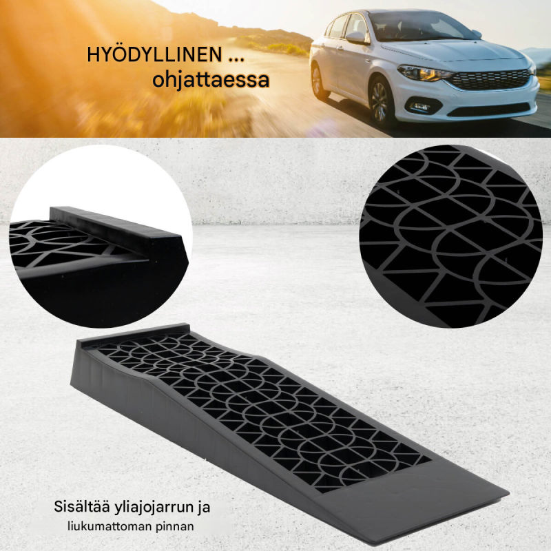 TRUTZHOLM-autorampit 2 kpl, extralatta, 5 000 kg, musta, 70 × 20 × 8 cm