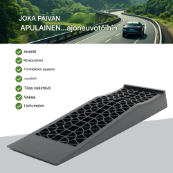 TRUTZHOLM-autorampit 2 kpl, extralatta, 5 000 kg, musta, 70 × 20 × 8 cm