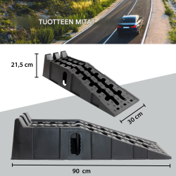 TRUTZHOLM-ajoluiskat 2 kpl, 5 t, 90 x 30 x 21,5 cm, muovi, pinottava