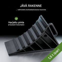 Pyöräkiilat 2 kpl, TRUTZHOLM, 1,5 t, muovi, 18 x 9 x 9,5 cm