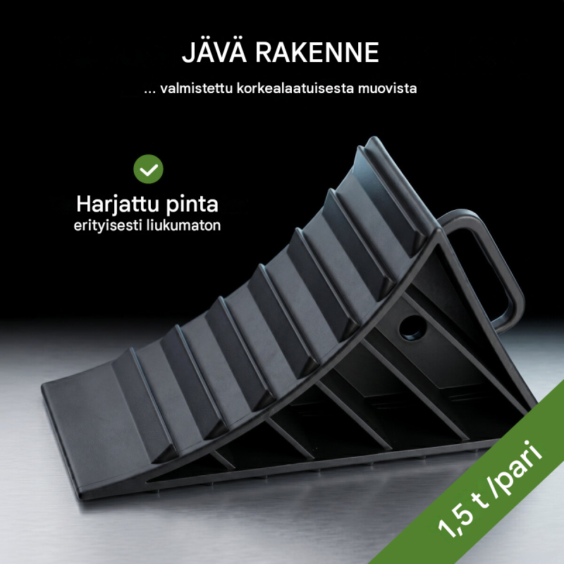 Pyöräkiilat 2 kpl, TRUTZHOLM, 1,5 t, muovi, 18 x 9 x 9,5 cm