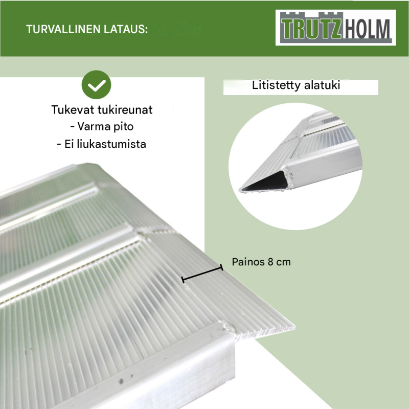 DREIBREIT by TRUTZHOLM alumiiniramppi 175 cm, taittuva, 1.650 kg, 114 cm leveä