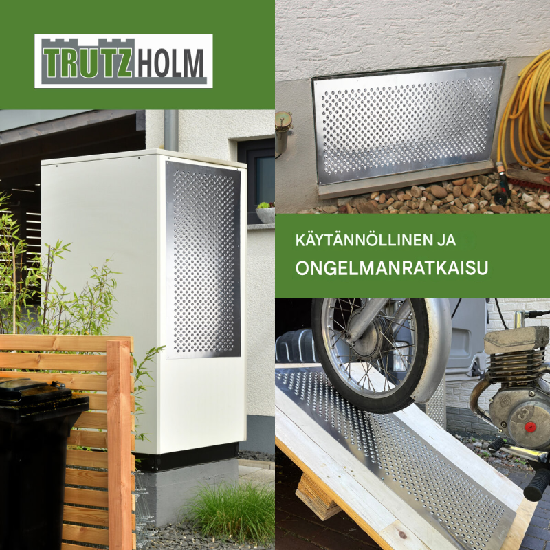 Alumiininen reikälevypari 2 kpl, harmaa, 100 x 40 cm, 1,5 mm, luistamista vähentävä pinta