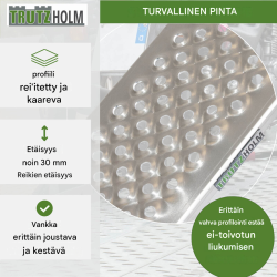 TRUTZHOLM alumiininen lastausramppi 150 x 21,5 cm, 200 kg, kiinteä