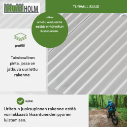 TRUTZHOLM alumiinirampi 205 cm, taitettava, 340 kg, harmaa, rihlattu ajopinta