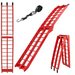 TRUTZHOLM taittuva lastausramppi 180 cm alumiini 340 kg punainen 3003