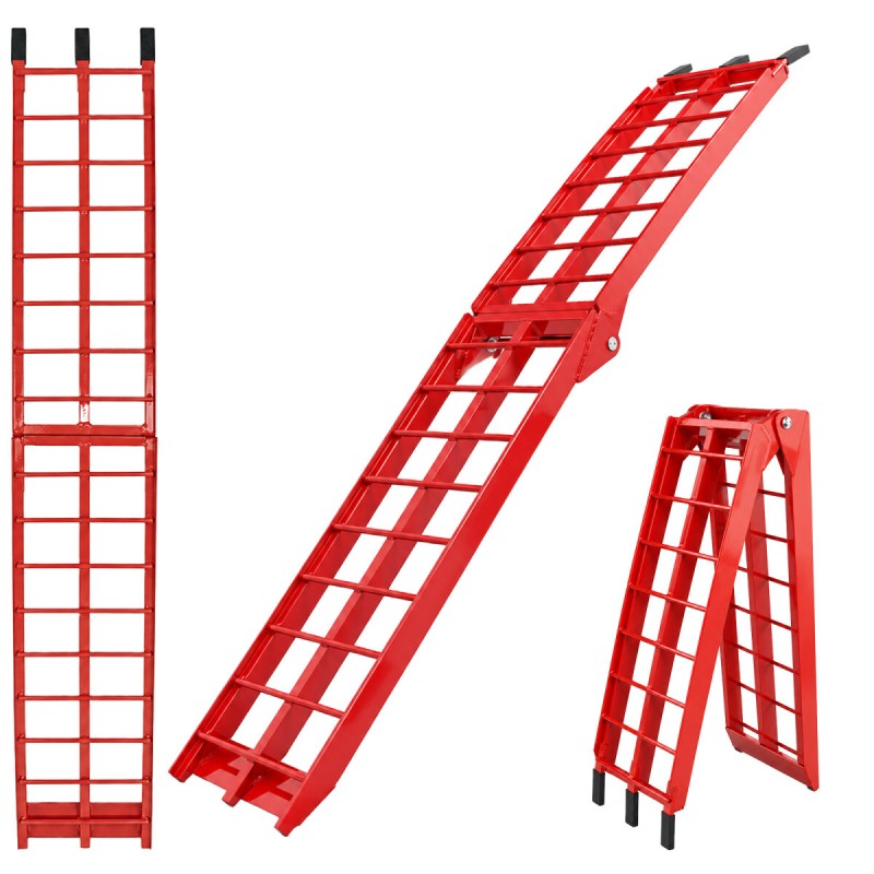 TRUTZHOLM taittuva lastausramppi 180 cm, alumiini, 340 kg, punainen 3003