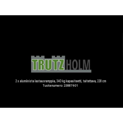 TRUTZHOLM ajoluiska moottoripyörille, 228 cm, taitettava alumiini, 340 kg, vihreä
