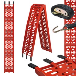 TRUTZHOLM taitettava ajoramppi 228 cm 340 kg alumiini punainen
