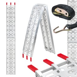 TRUTZHOLM taitettava alumiiniramppi 228 cm 340 kg harmaa