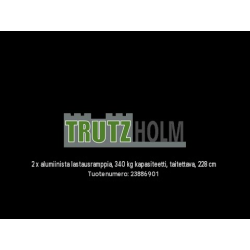 TRUTZHOLM 1 kpl taittuva ajoramppi, alumiini, 228 cm, 340 kg, oranssi