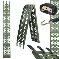 TRUTZHOLM taitettava ajosilta 228 cm 340 kg alumiini oliivinvihreä