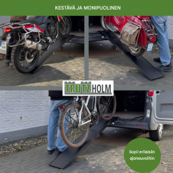 TRUTZHOLM alumiininen ajoluiska 205 cm, kokoontaitettava, 340 kg, musta