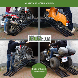 TRUTZHOLM taitettava alumiininen ajosilta 230 cm, 680 kg, musta