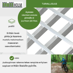 TRUTZHOLM taitettava alumiininen lastausramppi 230 cm, 680 kg, harmaa