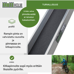 TRUTZHOLM ajosilta E-Bike-pyörille, alumiini, 194 cm, 50 kg, liukuestepinnoite