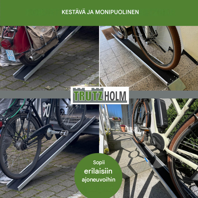 TRUTZHOLM ajosilta E-Bike-pyörille, alumiini, 194 cm, 50 kg, liukuestepinnoite