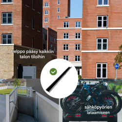 TRUTZHOLM ajosilta E-Bike-pyörille, alumiini, 194 cm, 50 kg, liukuestepinnoite