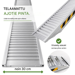 TRUTZHOLM raskasramppi 212 cm, 1.900 kg, alumiini, 30 cm, 1 kpl