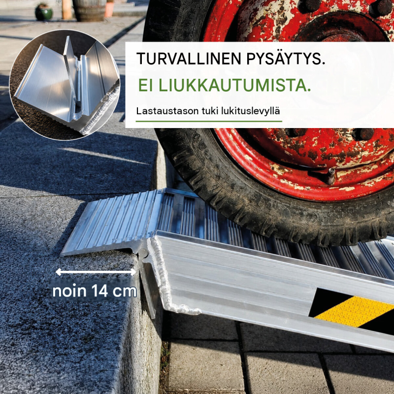 TRUTZHOLM raskasramppi 212 cm, 1.900 kg, alumiini, 30 cm, 1 kpl