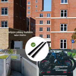 TRUTZHOLM ramppikiskot 2 kpl, alumiini, 194 cm, 50 kg kiskoa kohden, E-Bike ja mopo