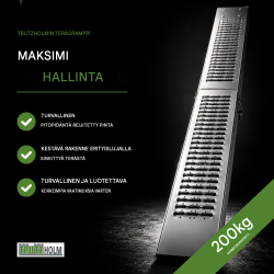 TRUTZHOLM 2 kpl taitettavia teräksisiä lastausramppeja, 189 cm