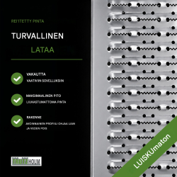 TRUTZHOLM 2 kpl taitettavia teräksisiä lastausramppeja, 189 cm