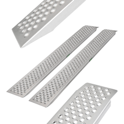 TRUTZHOLM ajoramppi 2 kpl alumiini 200 cm 200 kg ramppia kohden hopea