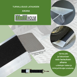 TRUTZHOLM ajorampit 2 kpl, taitettavat alumiinirampit, 228 cm, 680 kg, kitkapinnoite