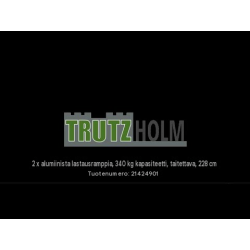 TRUTZHOLM ajoluiskat 2 kpl, taitettava alumiini, musta, 228 cm, 680 kg