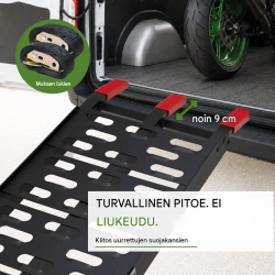 TRUTZHOLM ajoluiskat 2 kpl, taitettava alumiini, musta, 228 cm, 680 kg